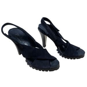 Pedro Garcia Yuval Slingback Sandal in Black Castoro Women's Size 41.5 (US 11.5)